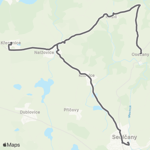 PID Sedlčany - Křepenice - Osečany map