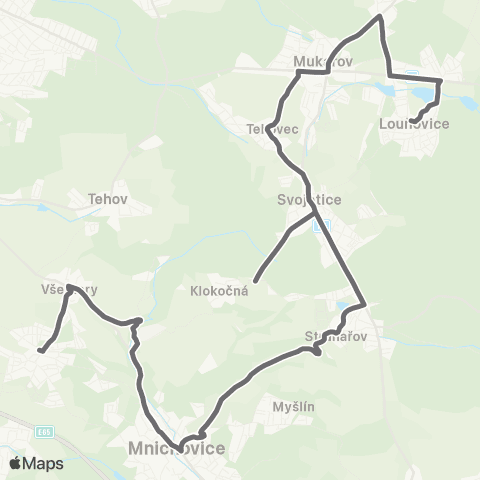 PID Strančice - Struhařov - Klokočná - Louňovice map