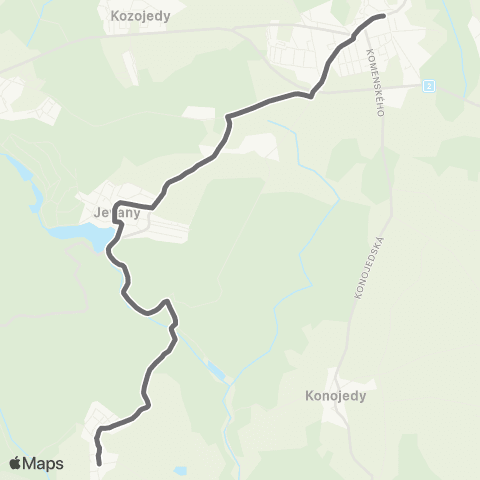 PID Kostelec Nad Černými Lesy - Jevany - Černé Voděrady map