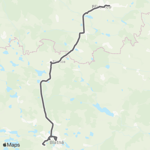 PID Březnice - Bělčice - Blatná map