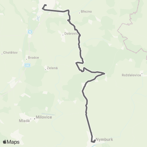 PID Nymburk - Loučeň - Semčice - Mladá Boleslav map