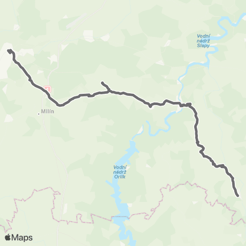 PID Příbram - Krásná Hora Nad Vltavou - Petrovice map