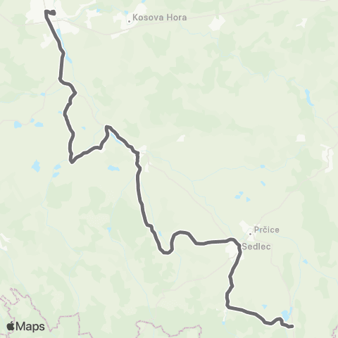 PID Sedlčany - Jesenice - Sedlec-Prčice map