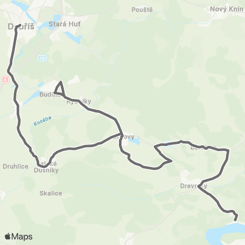 PID Dobříš - Drevníky - Županovice map