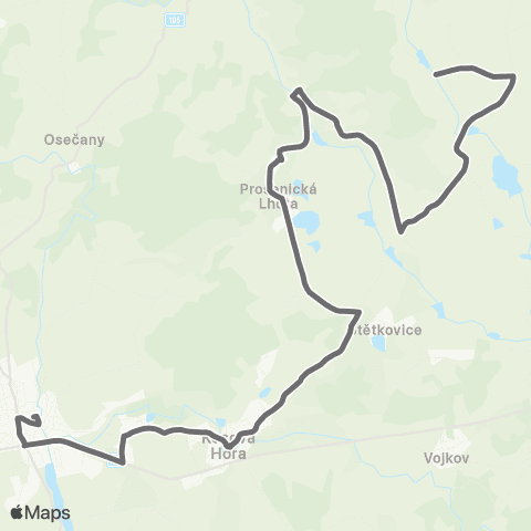 PID Sedlčany - Prosenická Lhota - Křečovice map