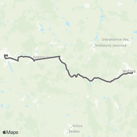 PID Sedlčany - Votice map