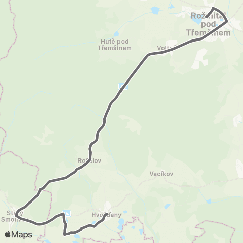 PID Rožmitál Pod Třemšínem - HvožďAny map