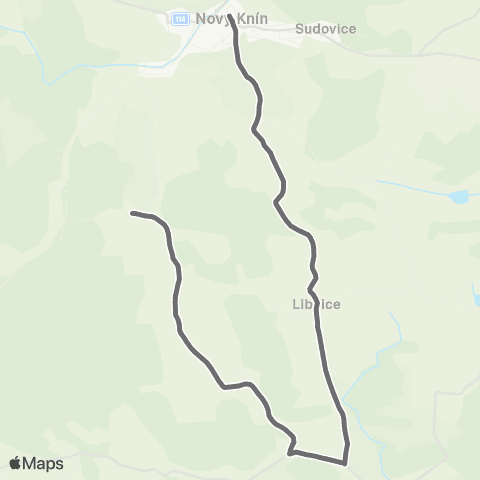 PID Nový Knín - Borotice - Nový Knín map