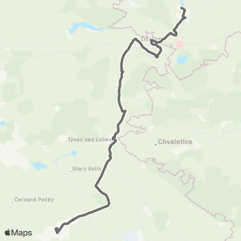 PID Kutná Hora - Týnec Nad Labem - Chlumec Nad Cidlinou map