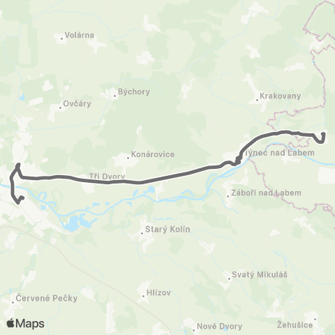 PID Kolín - Týnec Nad Labem - Labské Chrčice map