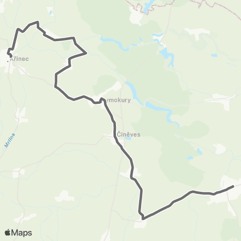 PID Městec Králové - Křinec map