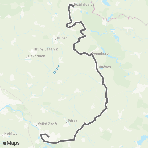 PID Poděbrady - Dymokury - RožďAlovice map