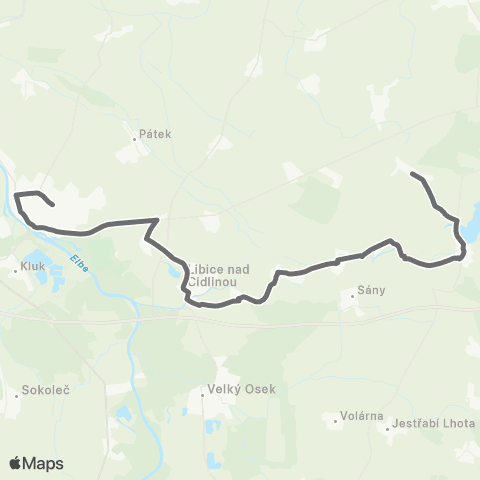 PID Poděbrady - Opolany - Hradčany map