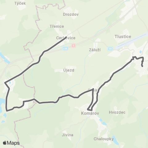 PID Hořovice - Kařez - Cerhovice map