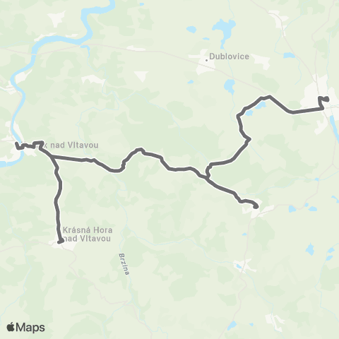 PID Sedlčany - Kamýk Nad Vltavou - Krásná Hora Nad Vltavou map