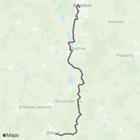 PID Benešov - Votice map