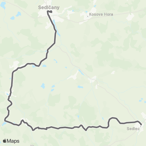 PID Sedlčany - Nechvalice - Sedlec-Prčice map