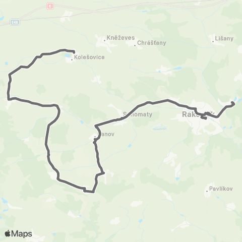 PID Rakovník - Řeřichy - Kolešovice map