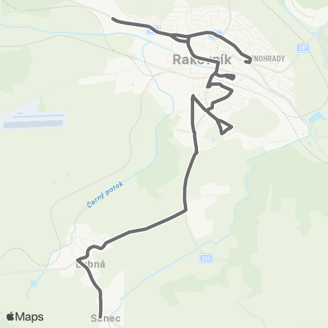 PID Lubná - Rakovník - Olešná map