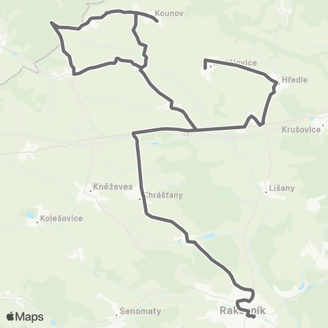 PID Rakovník - Kounov - Mutějovice map
