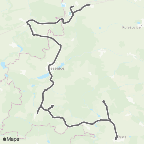 PID Břežany - Čistá - Jesenice - Hořovičky map