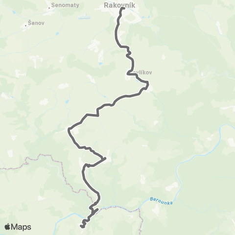 PID Rakovník - Pavlíkov - Zvíkovec map