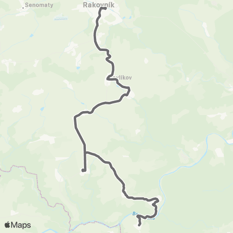 PID Rakovník - Slabce - Skryje map