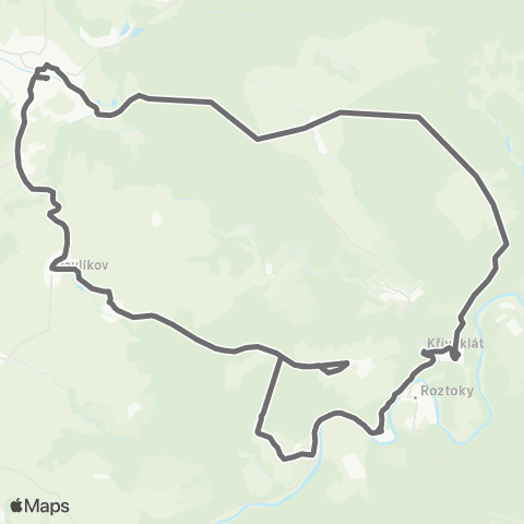 PID Rakovník - Nezabudice - Křivoklát - Rakovník map