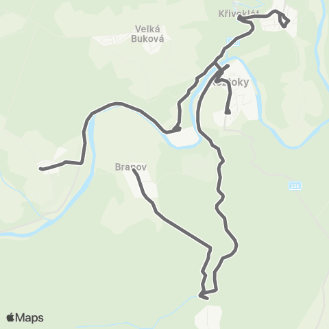 PID Skryje - Křivoklát - Branov map