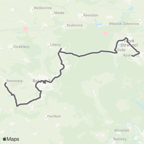 PID Senomaty - Rakovník - Nové Strašecí map
