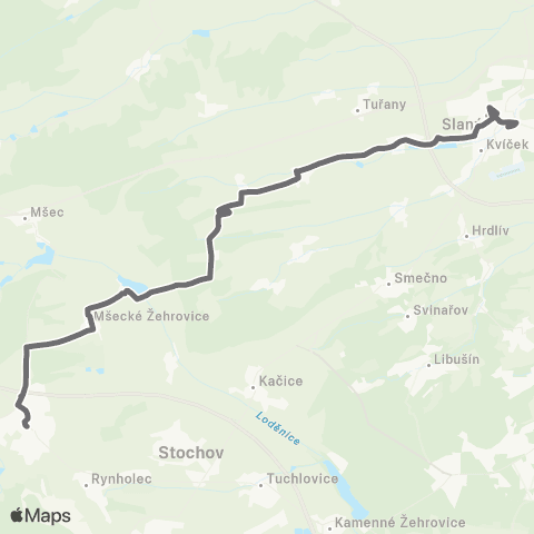 PID Slaný - Drnek - Nové Strašecí - Řevničov map