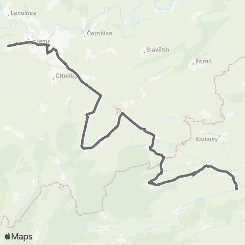 PID Kvílice - Hořešovice - Líský - Louny map