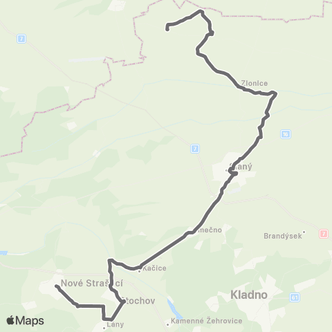 PID Vraný - Slaný - Nové Strašecí map