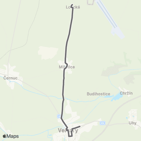 PID Velvary - Černuc - Straškov-Vodochody map