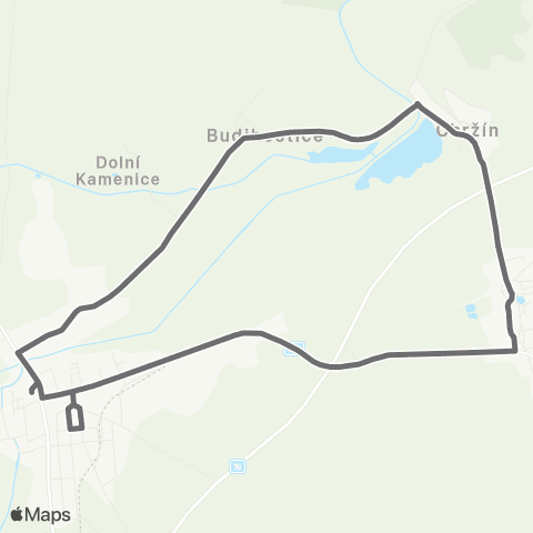 PID Velvary - Chržín,Budihostice - Velvary map
