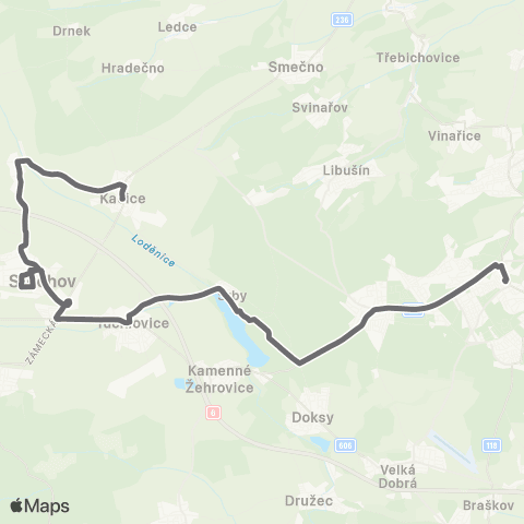 PID Kladno - Kačice map