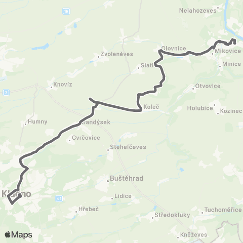 PID Kladno - Třebusice - Kralupy Nad Vltavou map