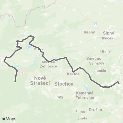 PID Kladno - Mšec - Řevničov map