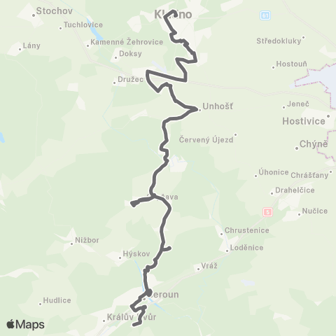 PID Kladno - Unhošť - Beroun map