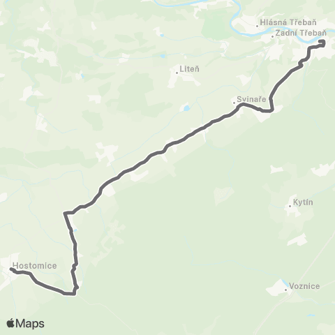 PID Řevnice - Všeradice - Hostomice map