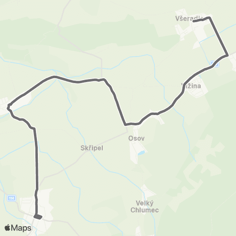 PID Hostomice - Skřipel - Lážovice - Všeradice map