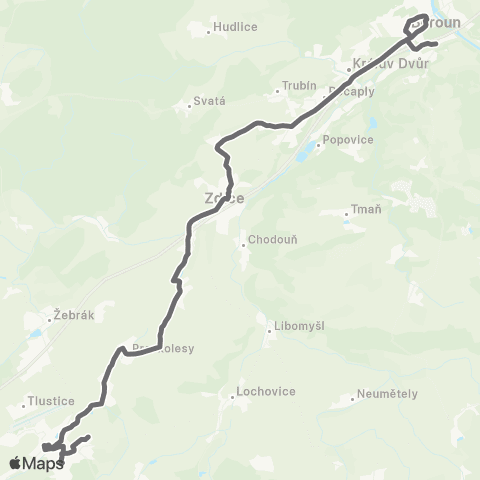PID Beroun - Zdice - Hořovice map