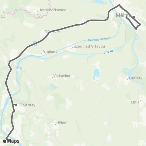 PID Mělník - Nová Ves - Kralupy Nad Vltavou map