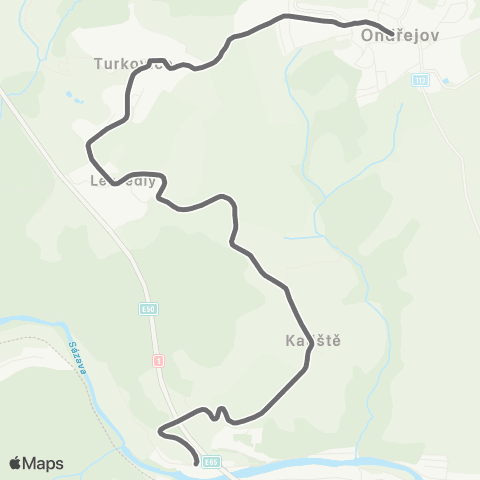 PID Ondřejov - Kaliště,Poddubí map