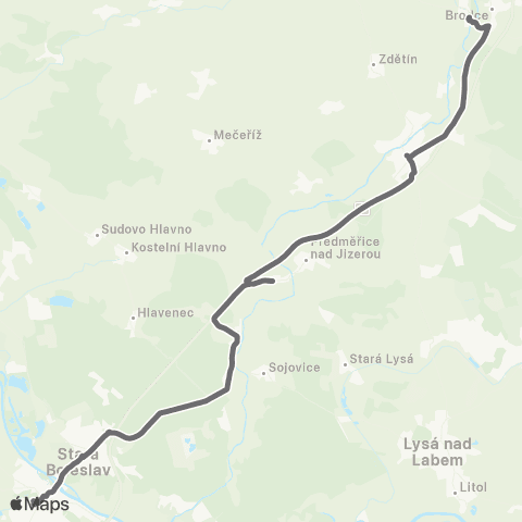 PID Brandýs Nad Labem-Stará Boleslav - Horky Nad Jizerou map