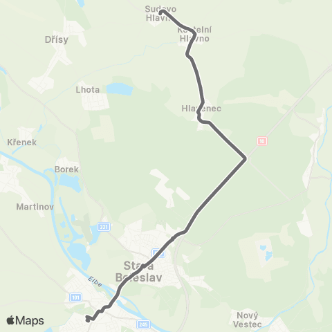 PID Brandýs Nad Labem-Stará Boleslav - Sudovo Hlavno - Mečeříž map