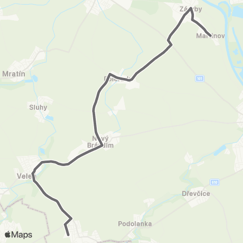 PID Jenštejn - Přezletice - Záryby map