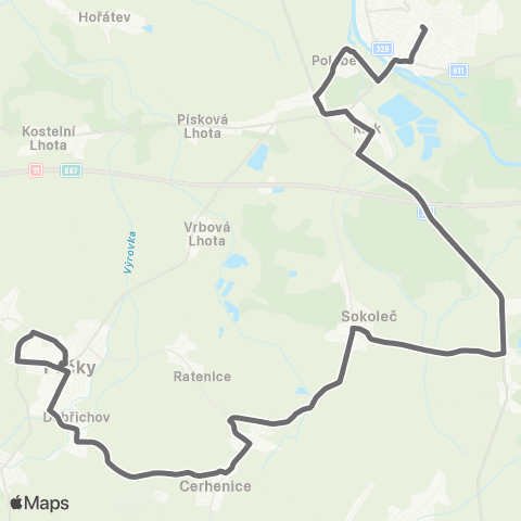 PID Poděbrady - Cerhenice - Pečky map