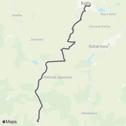 PID Kolín - Suchdol - Uhlířské Janovice - Petrovice II map
