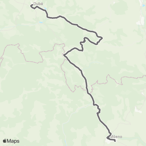 PID Mšeno - Dubá - Doksy map